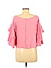 Lilka Pink Short Sleeve Blouse Size M - photo 2