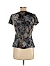 Brittany Black Brown Short Sleeve Top Size M (petite) - photo 2