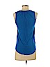 Ann Taylor LOFT 100% Polyester Blue Sleeveless Blouse Size XXS (petite) - photo 2