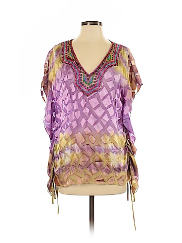 Hale Bob Short Sleeve Silk Top (view 1)