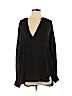 Vince. 100% Silk Black Long Sleeve Silk Top Size XS - photo 1