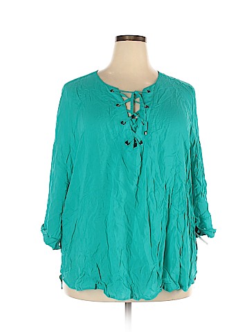 a.n.a. A New Approach 3/4 Sleeve Blouse (view 1)