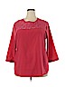 Van Heusen Red 3/4 Sleeve Blouse Size XXL - photo 1