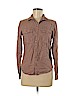 H&M 100% Lyocell Tan Long Sleeve Button-Down Shirt Size 2 - photo 1