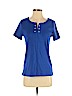 Rafaella 100% Cotton Blue Short Sleeve Top Size S (petite) - photo 1