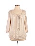 DressBarn 100% Polyester Ivory Long Sleeve Blouse Size XL - photo 1