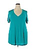 Lane Bryant Teal Short Sleeve T-Shirt Size 18 - photo 1