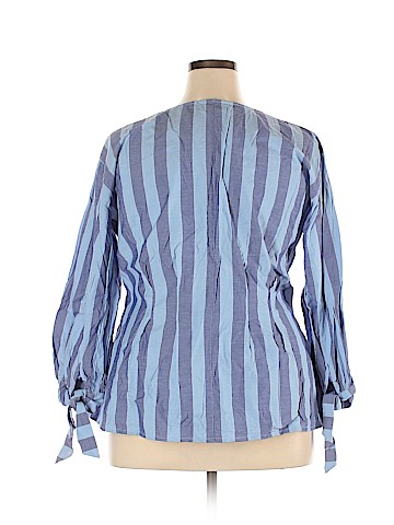 ELOQUII Long Sleeve Button-Down Shirt (view 2)