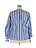 ELOQUII 100% Cotton Blue Long Sleeve Button-Down Shirt Size 18 - photo 2