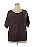 Lane Bryant Brown Short Sleeve Top Size 18 - photo 1