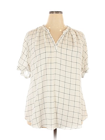 Worthington Plus Short Sleeve Blouse (view 1)