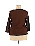 Jones New York 100% Cotton Brown Long Sleeve Top Size 2X - photo 2