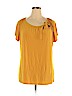 Liz McCoy Gold Short Sleeve Blouse Size 1X - photo 1