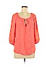 BCX 100% Polyester Pink 3/4 Sleeve Blouse Size M - photo 1