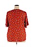 Ann Taylor LOFT 100% Polyester Orange Short Sleeve Blouse Size 18 - photo 2