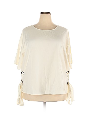 ELOQUII Short Sleeve Blouse (view 1)