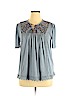 Artesia Blue Short Sleeve Top Size XL - photo 1