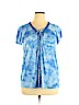 World Unity Blue Short Sleeve Blouse Size XL - photo 1