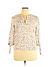 Cynthia Rowley TJX 100% Rayon Ivory 3/4 Sleeve Blouse Size XL - photo 1