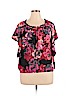 Elle Pink Short Sleeve Blouse Size XL - photo 1