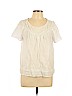 Lucky Brand White Short Sleeve Blouse Size L - photo 1
