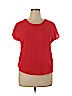 Elodie 100% Polyester Red Short Sleeve Blouse Size XL - photo 1