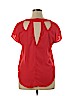 Elodie 100% Polyester Red Short Sleeve Blouse Size XL - photo 2