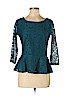 Ann Taylor LOFT 100% Polyester Blue 3/4 Sleeve Top Size M (petite) - photo 1