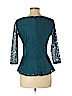 Ann Taylor LOFT 100% Polyester Blue 3/4 Sleeve Top Size M (petite) - photo 2