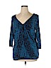 Lane Bryant Blue 3/4 Sleeve Top Size 14 - 16 Plus - photo 1