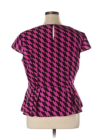 New York & Company Short Sleeve Blouse (view 2)