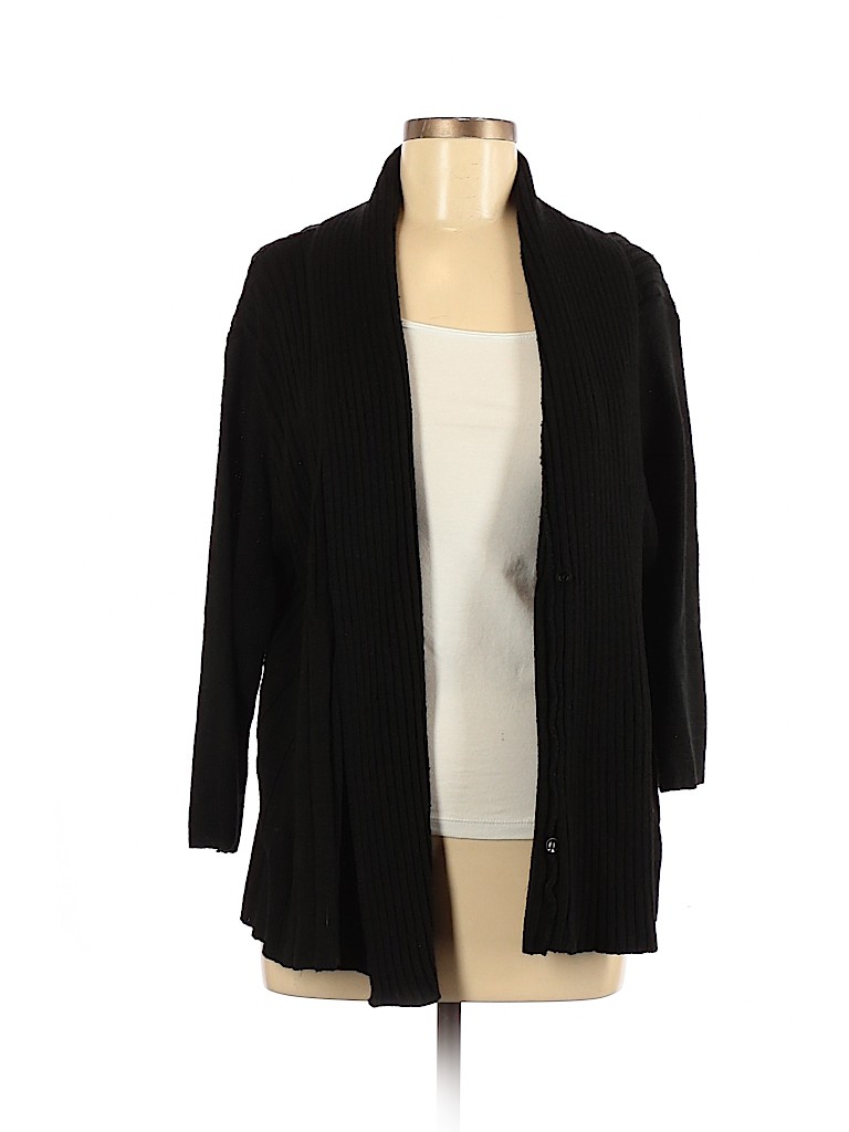 Denim & Co 100% Acrylic Black Cardigan Size L - photo 1