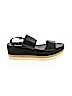 Via Spiga 100% Leather Black Sandals Size 10 - photo 1
