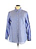 Banana Republic 100% Linen Blue Long Sleeve Button-Down Shirt Size XL - photo 1