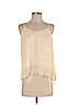14th & Union 100% Polyester Tan Sleeveless Blouse Size S (petite) - photo 1