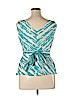 Ann Taylor 100% Silk Blue Sleeveless Silk Top Size 14 - photo 2