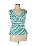 Ann Taylor 100% Silk Blue Sleeveless Silk Top Size 14 - photo 1