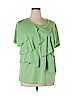 Assorted Brands 100% Polyester Green Short Sleeve Top Size XL - photo 1