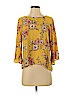 Papermoon 100% Polyester Gold 3/4 Sleeve Blouse Size S (petite) - photo 1