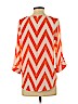Dina Be 100% Polyester Orange 3/4 Sleeve Blouse Size S - photo 2