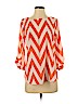 Dina Be 100% Polyester Orange 3/4 Sleeve Blouse Size S - photo 1