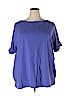 Woman Within 100% Cotton Purple Short Sleeve T-Shirt Size 28 - 26 - photo 1