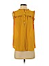 Ann Taylor LOFT 100% Polyester Yellow Sleeveless Blouse Size S (petite) - photo 1