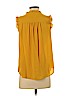 Ann Taylor LOFT 100% Polyester Yellow Sleeveless Blouse Size S (petite) - photo 2