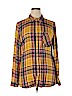 Maurices 100% Rayon Yellow Long Sleeve Button-Down Shirt Size XL - photo 1