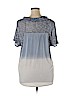 Xhilaration Blue Short Sleeve Top Size 1X - photo 2