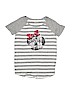 Justice Stripes Color Block Gray Short Sleeve T-Shirt Size 10 - photo 1