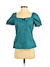 J. Peterman Blue Short Sleeve Blouse Size 4 - photo 1