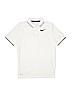 Nike 100% Polyester Solid White Short Sleeve Polo Size L (kids) - photo 1