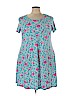 Crown & Ivy Blue Casual Dress Size 3X - photo 1